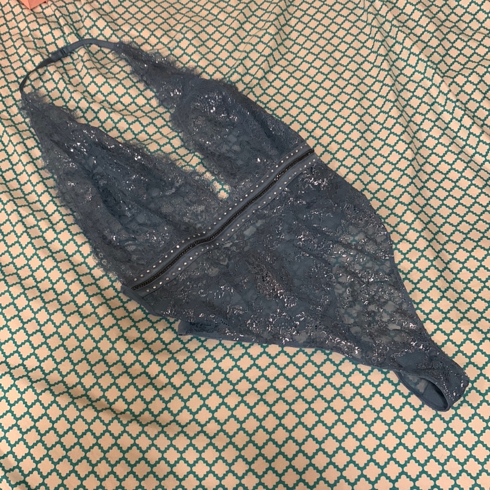 Victoria’s Secret halter top teddy dark teal in color. New with tags. Size large